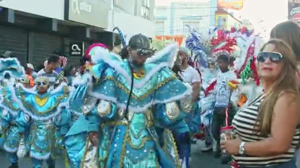 Concepcion Vega République Dominicaine Février 2019 Des Hommes Costumes Flamboyants — Video