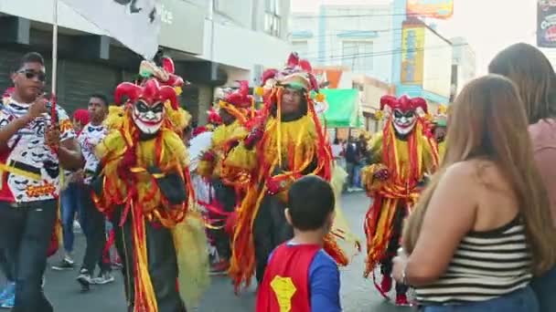 Concepcion Vega Dominikanska Republiken Februari 2019 Unga Män Skrämmande Clownkostymer — Stockvideo