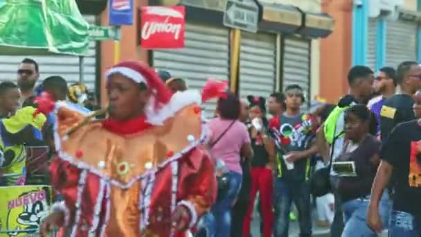 Concepción Vega República Dominicana Febrero 2019 Acercar Los Dominicanos Trajes — Vídeo de stock