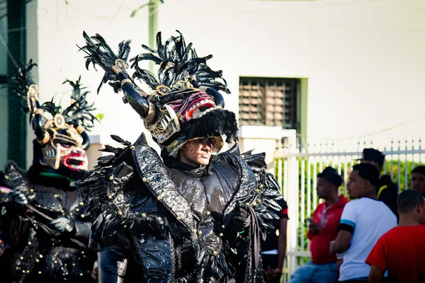 Concepcion Vega Dominican Republic February 2020 People Scary Black Demon — Zdjęcie stockowe