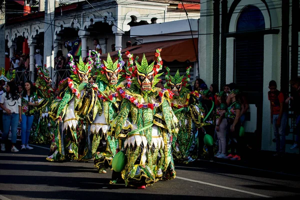 Concepcion Vega Repubblica Dominicana Febbraio 2020 Gruppo Persone Costume Verde — Foto Stock