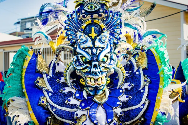 Concepcion Vega Домініканська Республіка February 2020 Closeup Man Blue Masquerade — стокове фото