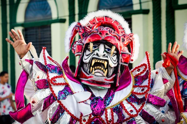 Concepcion Vega Dominican Republic 2020 Closeup Man Motley Mask Costume — 스톡 사진