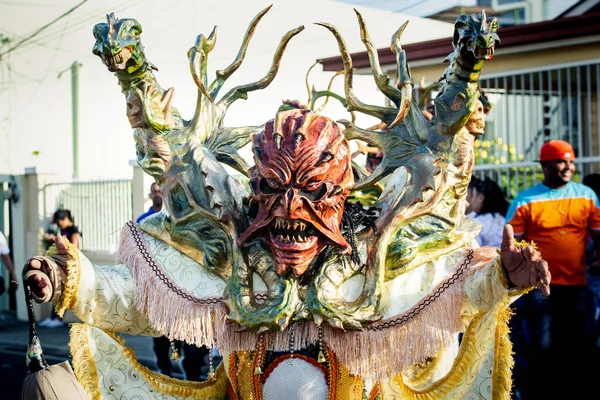 Concepcion Vega Dominican Republic February 2020 Man Pied Demon Costume — Φωτογραφία Αρχείου