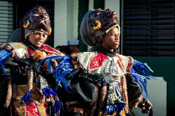 Concepcion Vega Repubblica Dominicana Febbraio 2020 Primi Piani Costumi Variegati — Foto Stock