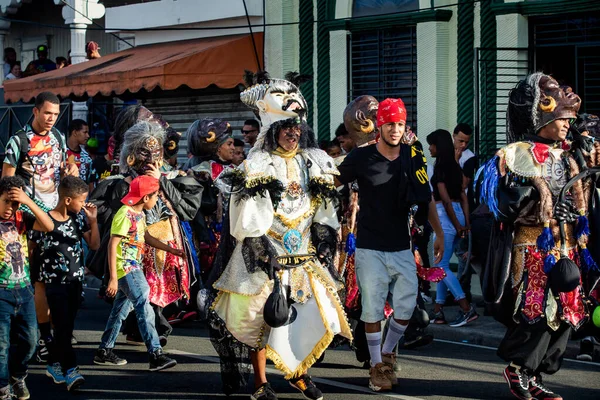 Concepcion Vega Repubblica Dominicana Febbraio 2020 Gruppo Persone Costumi Diversificati — Foto Stock