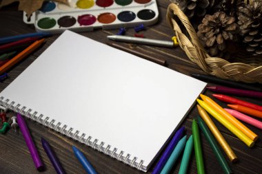 Okul için sonbahar, okul başlangıcı. Arka plan, set