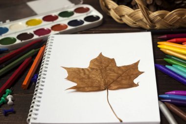 Okul için sonbahar, okul başlangıcı. Arka plan, set