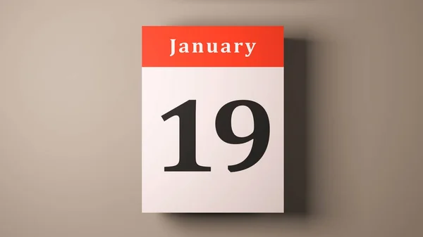 19. ledna Robert Lees Narozeninový kalendář — Stock fotografie