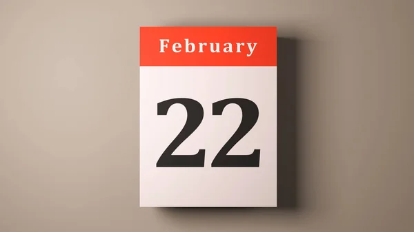 22. února George Washington Narozeniny rok kalendář stránky — Stock fotografie