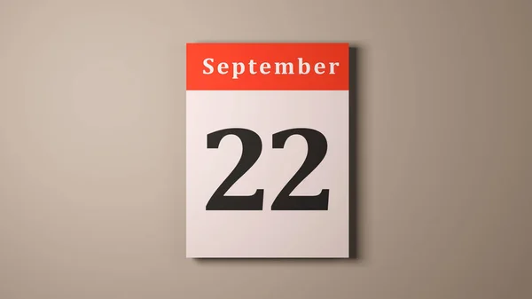 22 de septiembre American Business Womens Day Entrepreneurs Páginas del calendario del día — Foto de Stock