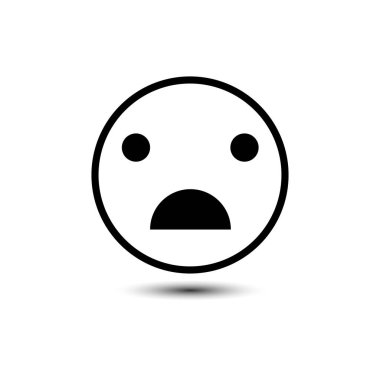 Üzgün Smiley vektör piktogram. Şekil Stili düz ikonik bir semboldür.