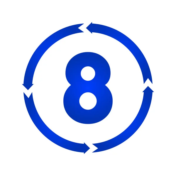 Número 8 vector icono — Vector de stock