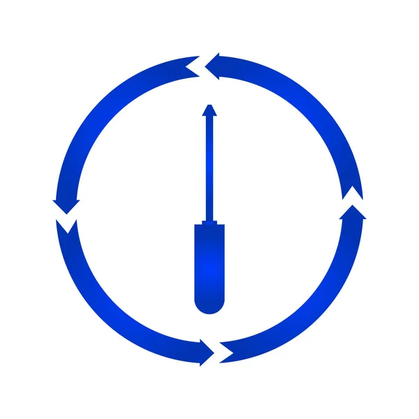 Tornavida dönüş simgesi — Stok Vektör
