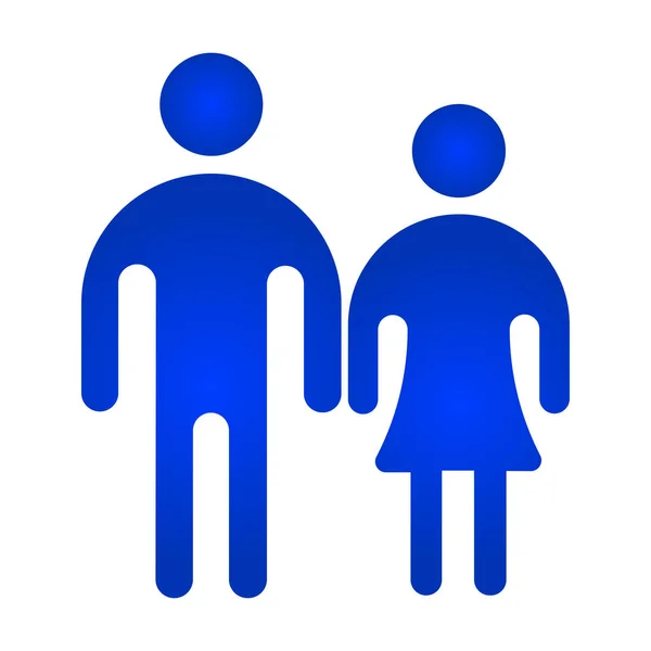 Man and Woman Icon — Stock Vector