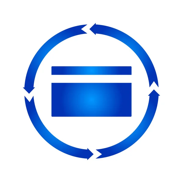 Cartão de crédito turn icon — Vetor de Stock
