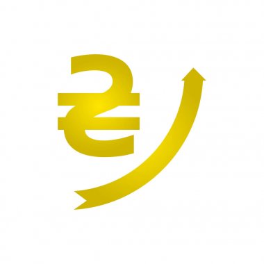 Growth of the hryvnia icon clipart