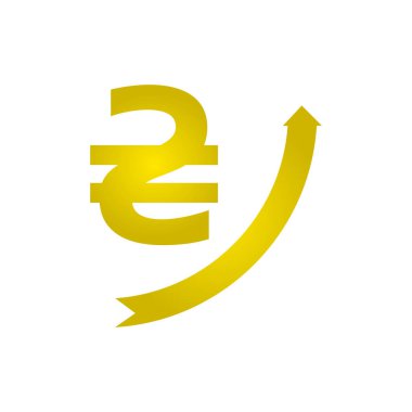 Growth of the hryvnia icon clipart