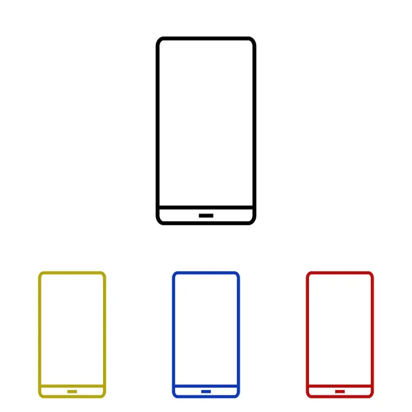 Icône de contour téléphonique — Image vectorielle