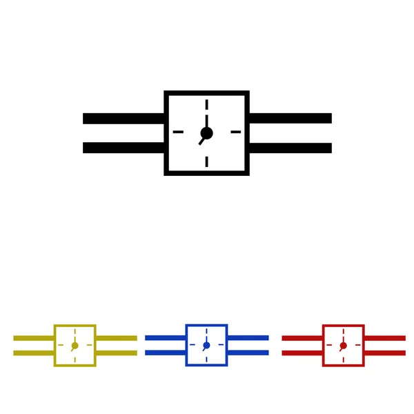 Icono del reloj de muñeca — Vector de stock