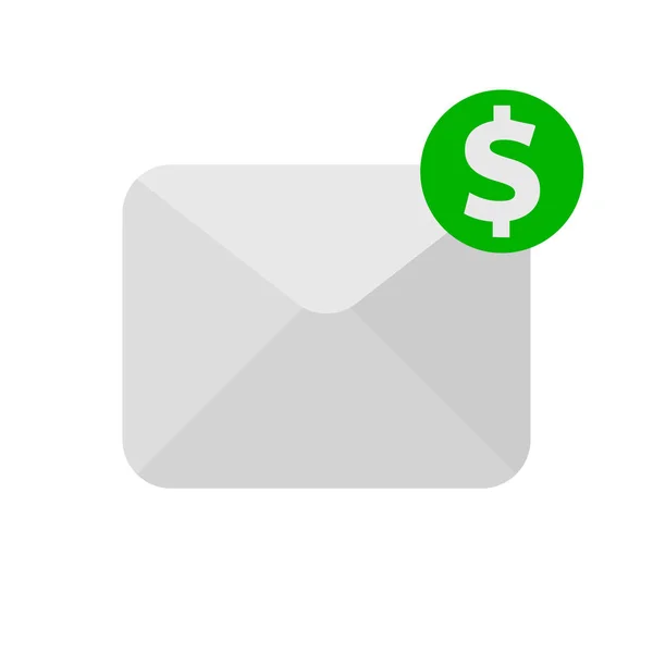 Envelope com ícone de dinheiro — Vetor de Stock