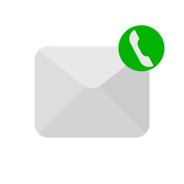 Message téléphone combiné icône — Image vectorielle