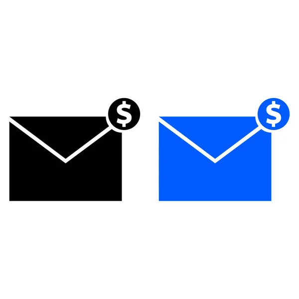 Enveloppe avec icône d'argent — Image vectorielle