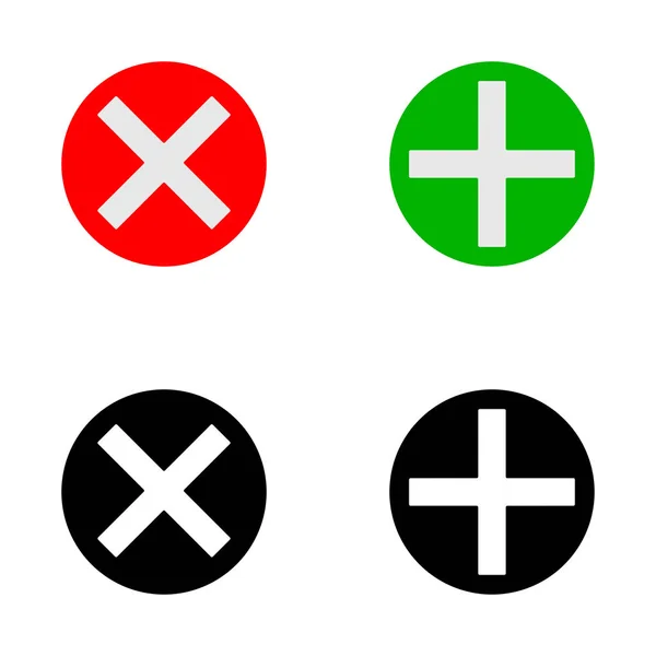 Plus en cross-pictogram — Stockvector