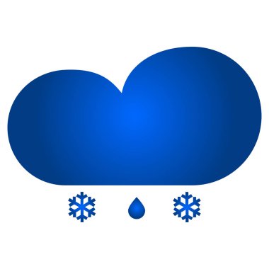 Bulut ve kar yağmur simgesiyle