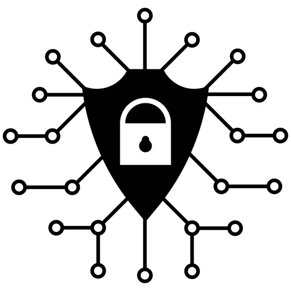 Піктограма захисту Cyber — стоковий вектор