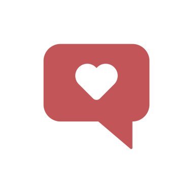 Sohbet ve kalp simgesi