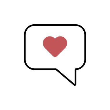 Sohbet ve kalp simgesi