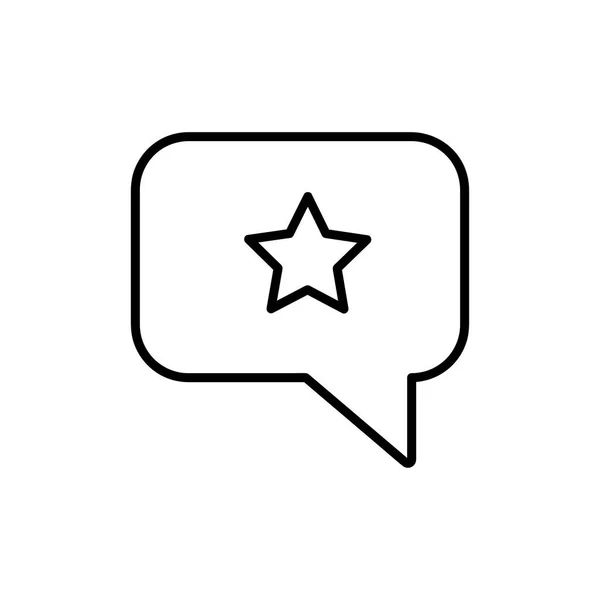 Bubble chat icono estrella mensaje favorito — Vector de stock