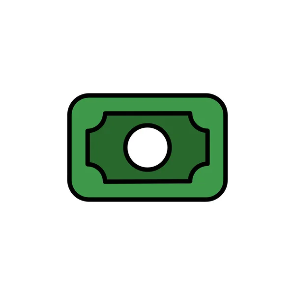 Farbiges Symbol für Banknoten — Stockvektor