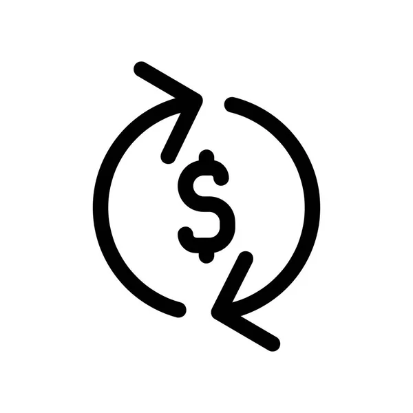Ikona obratu peněz — Stockový vektor
