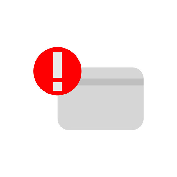 Credit card warning darker flat icons