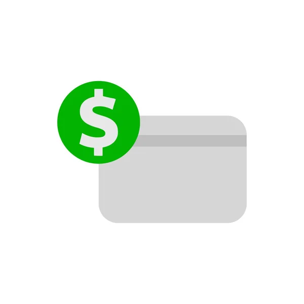 Ícone do cartão de crédito do dólar — Vetor de Stock