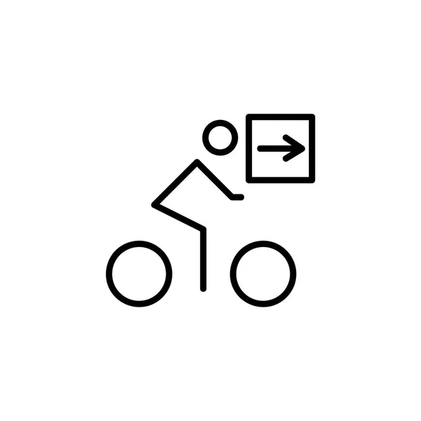Cykel vägbeskrivningsikonen — Stock vektor