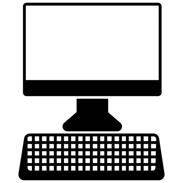 Monitor and keyboard icon — Stock Vector