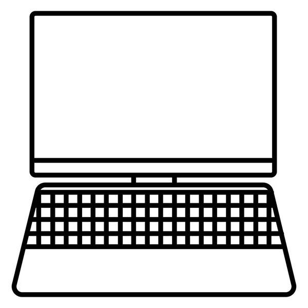 Laptop outline icon — Stock Vector