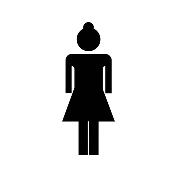 Mujer Icono plano — Vector de stock