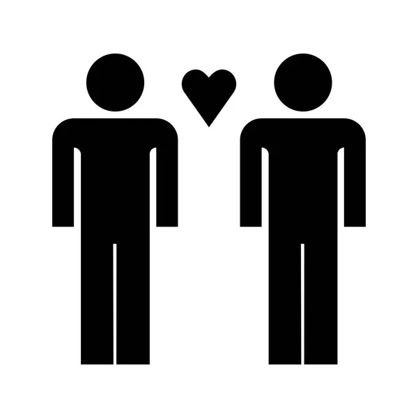 Amoureux gars icône — Image vectorielle