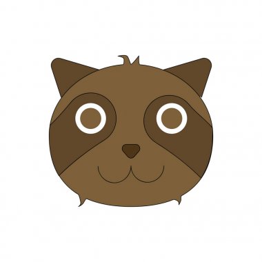 Sevimli çizgi Tanuki, Japon Rakun karakter köpek.