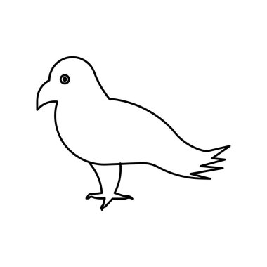 Kuş vektör anahat simgesi