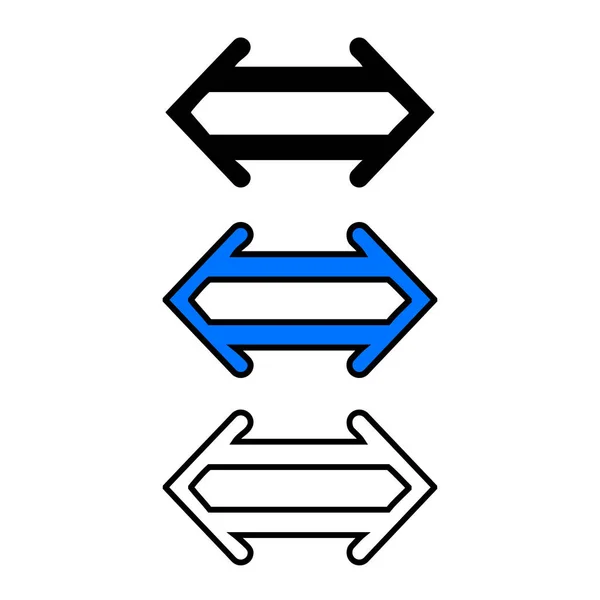 Links en rechts een dubbele pijl — Stockvector