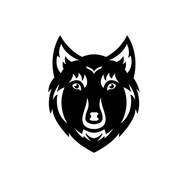 Wolf face glyph icon, vector illustration isolated on white background. — Free Stock Photo