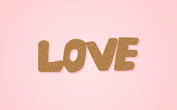 Lettering word Amor no Dia dos Namorados Tipografia desenhada à mão isolada no fundo branco —  Vetores de Stock