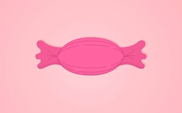 Candy vector ilustrație pe un fundal roz — Vector de stoc