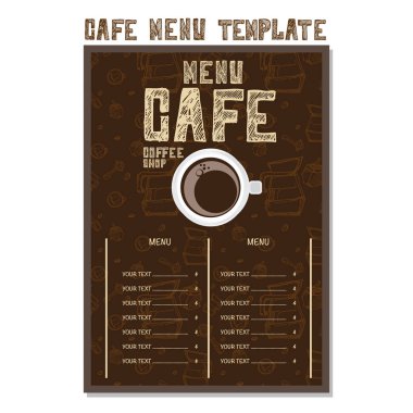 Menü Cafe şablonu poster 