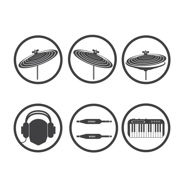 Icon music graphic  design objects — Stock Vector